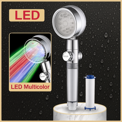 Bright LED Rain Shower Head with Strong Water Flow