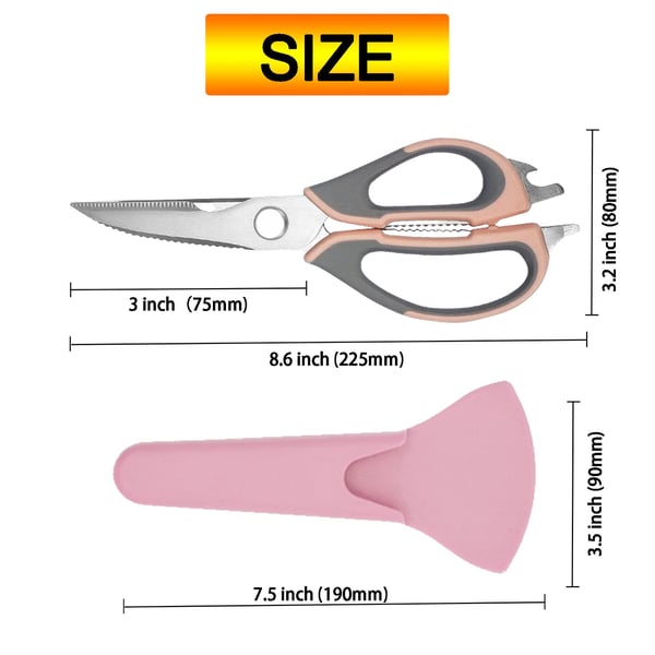 Premium 5-in-1 Kitchen Scissors for Easy Food Prep