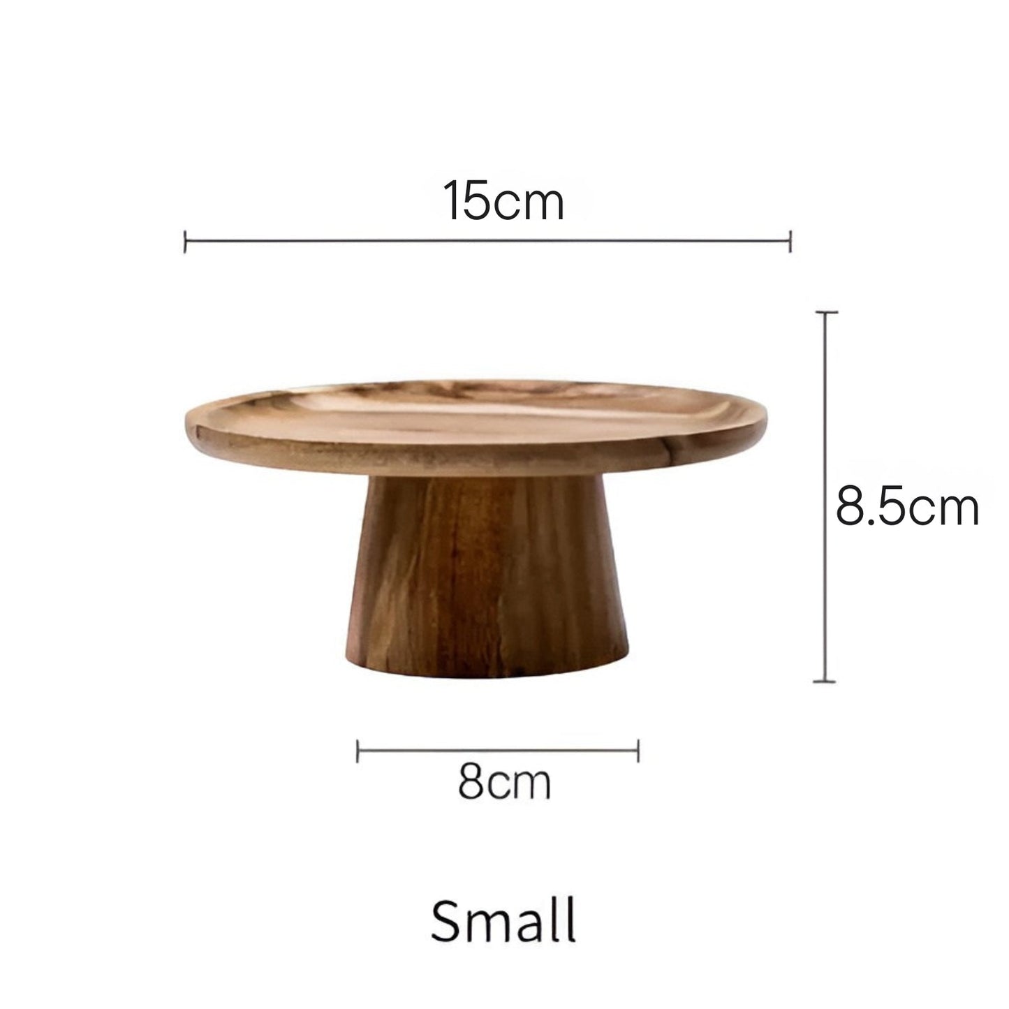 Tall Solid Wood Cake Stand