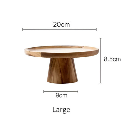 Tall Solid Wood Cake Stand