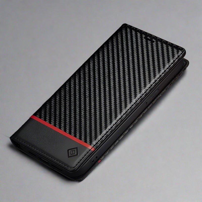 Luxury Wallet Phone Case with Card Holder and Lock