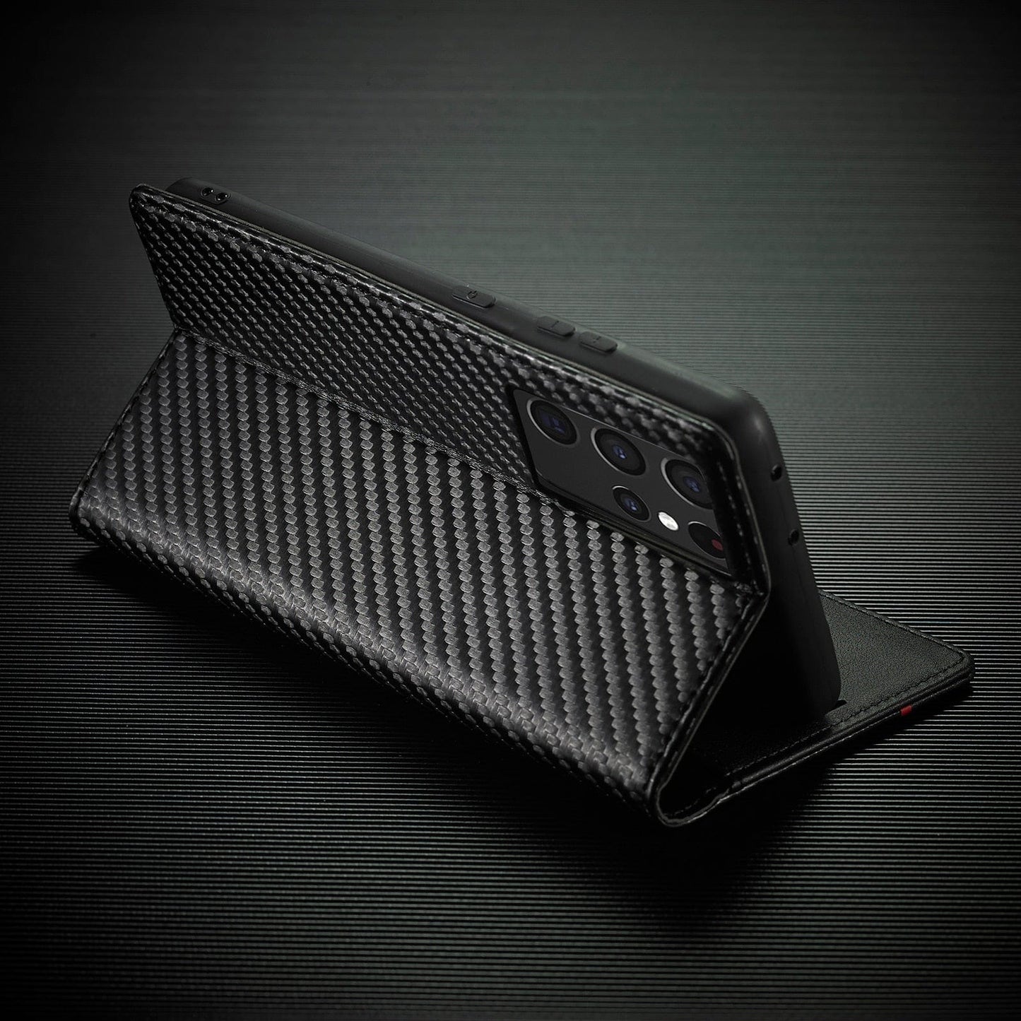 Luxury Wallet Phone Case with Card Holder and Lock