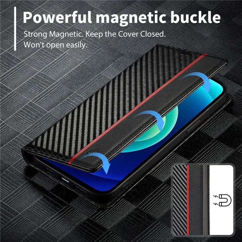 Luxury Wallet Phone Case with Card Holder and Lock - Luxicro