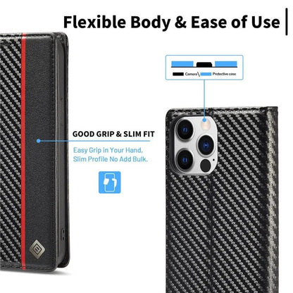 Luxury Wallet Phone Case with Card Holder and Lock