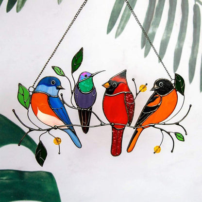 Colorful Bird Shaped Window Decorations - Luxicro