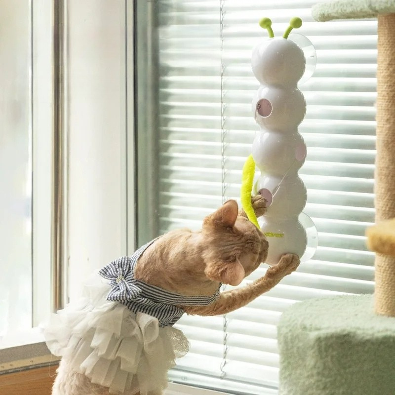 Fun Feather Teaser Cat Toy with Auto Pop Up - Luxicro