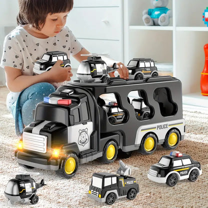 Racing Police Car Toy with Flashing Lights
