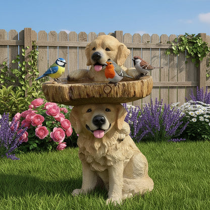 Adorable Dog Garden Stone Statue