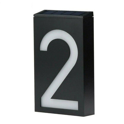 Energy Efficient Outdoor House Number Plate