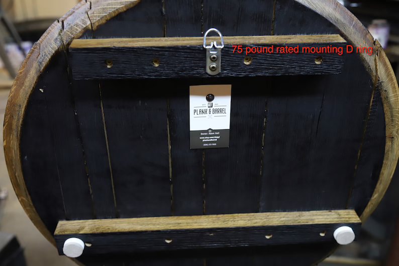 Reclaimed Wood Whiskey Barrel Shelf