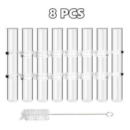 Flexible Flower Clear Glass Vase with Handles