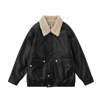Cozy Mens Biker Leather Jacket