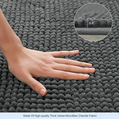 Plush Round Bathroom Mat Ultra Soft Anti Slip