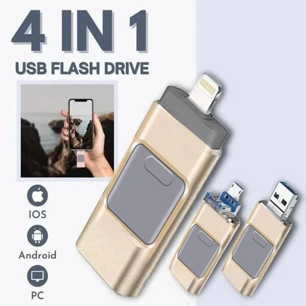 4-in-1 Compact Multi USB Memory Stick - Luxicro