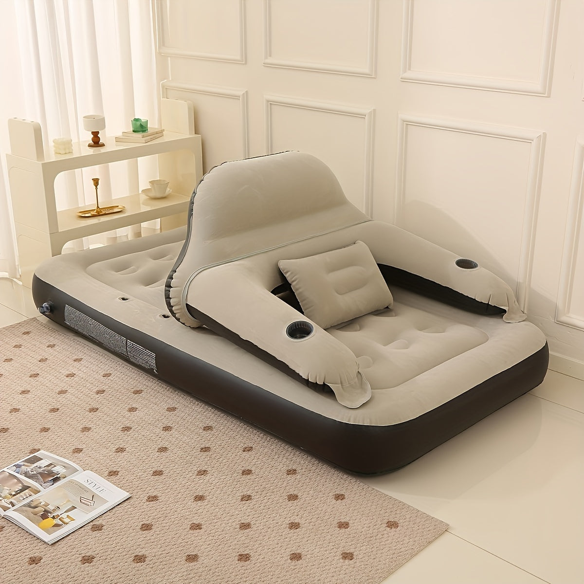 Comfortable Inflatable Bed with Back Support