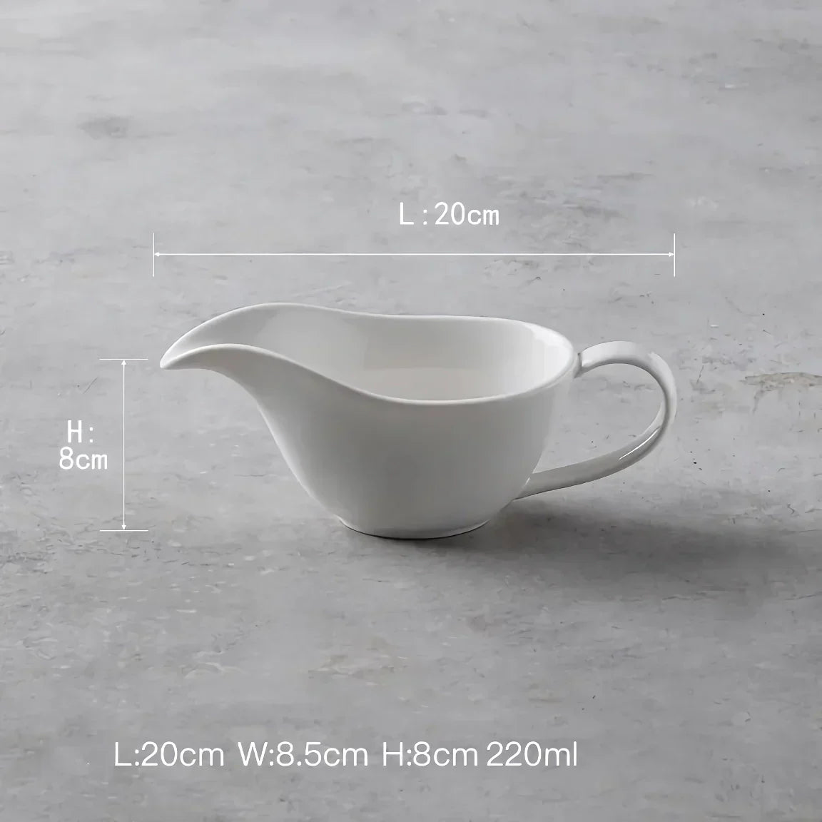 Stylish Ceramic Sauce Boat - 220ml