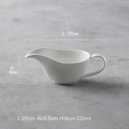 Stylish Ceramic Sauce Boat - 220ml
