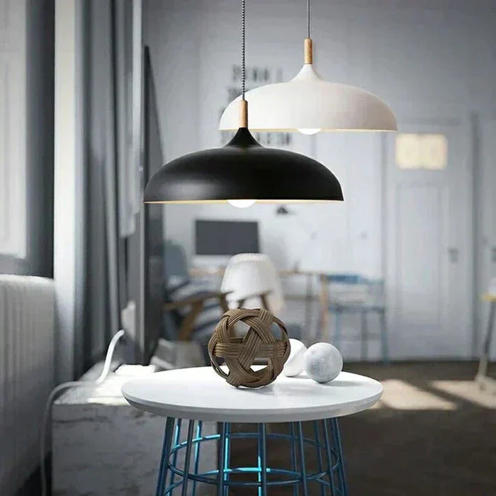 Natural Wood Ceiling Lamp in Oak Finish