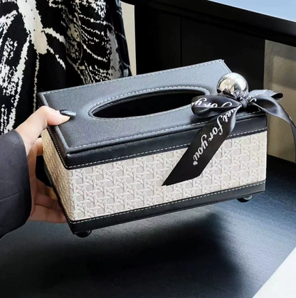 Elegant Leather Tissue Box