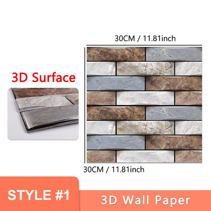 Colorful 3D Wall Art Decals Tiles