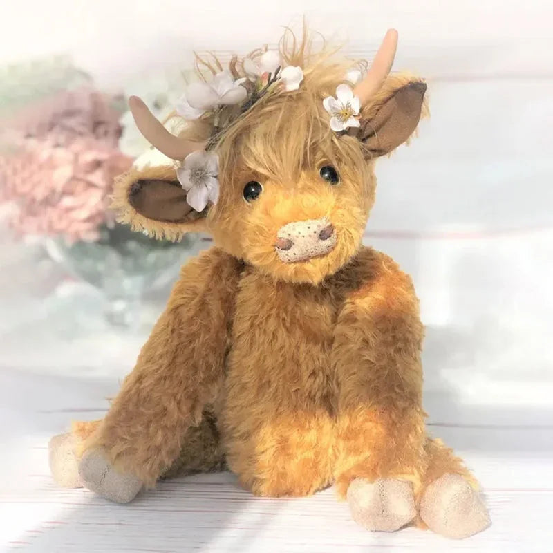 Cute Plush Farm Animal Cow Toy