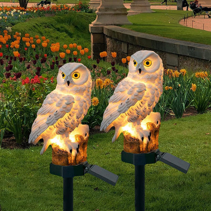 Solar Powered Owl Garden LED Light Set