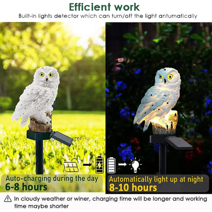 Solar Powered Owl Garden LED Light Set