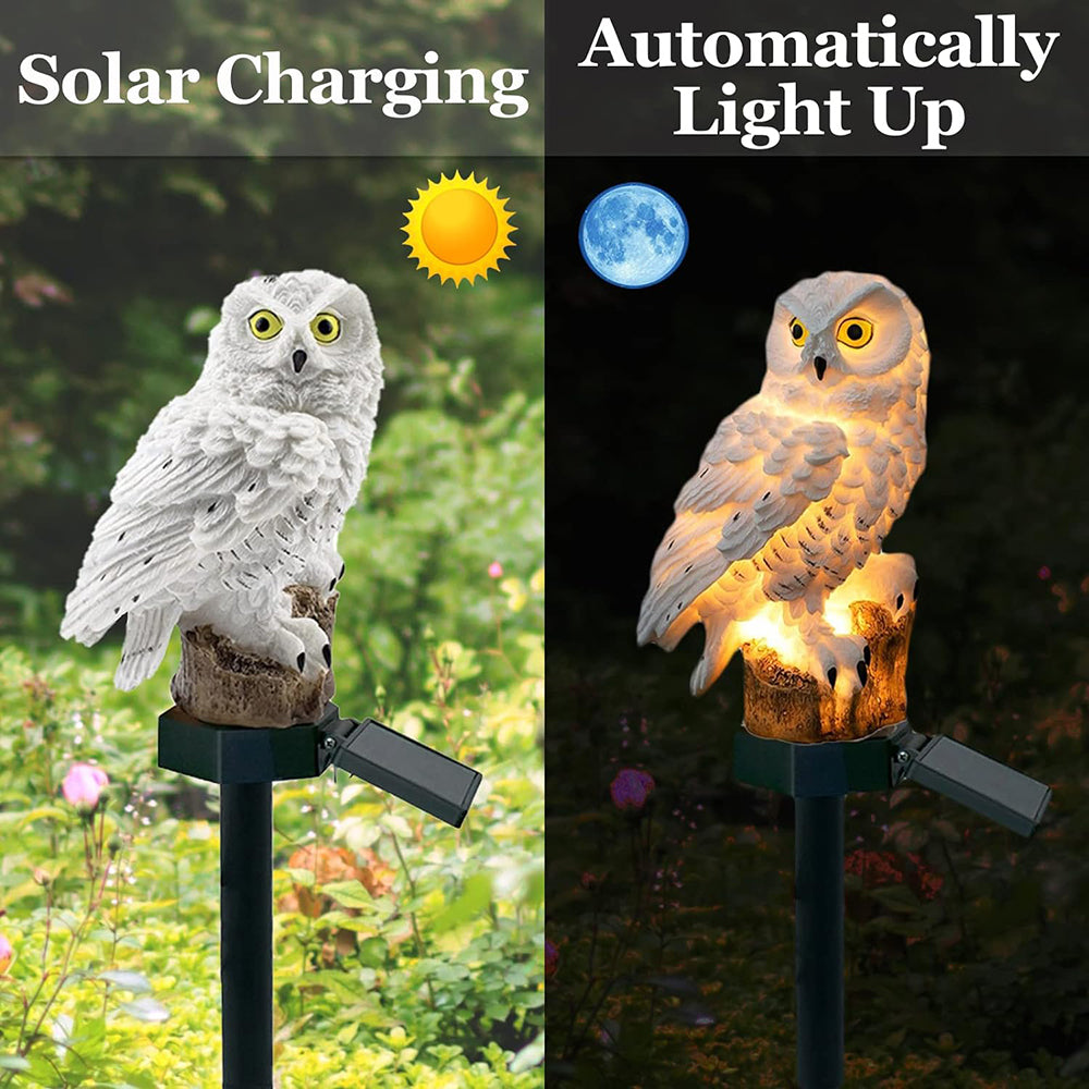 Solar Powered Owl Garden LED Light Set