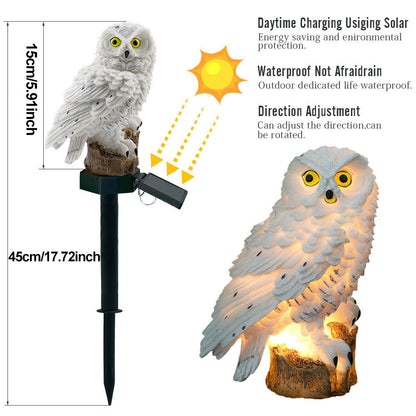 Solar Powered Owl Garden LED Light Set