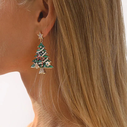 Festive Red Jingle Bell Dangle Earrings