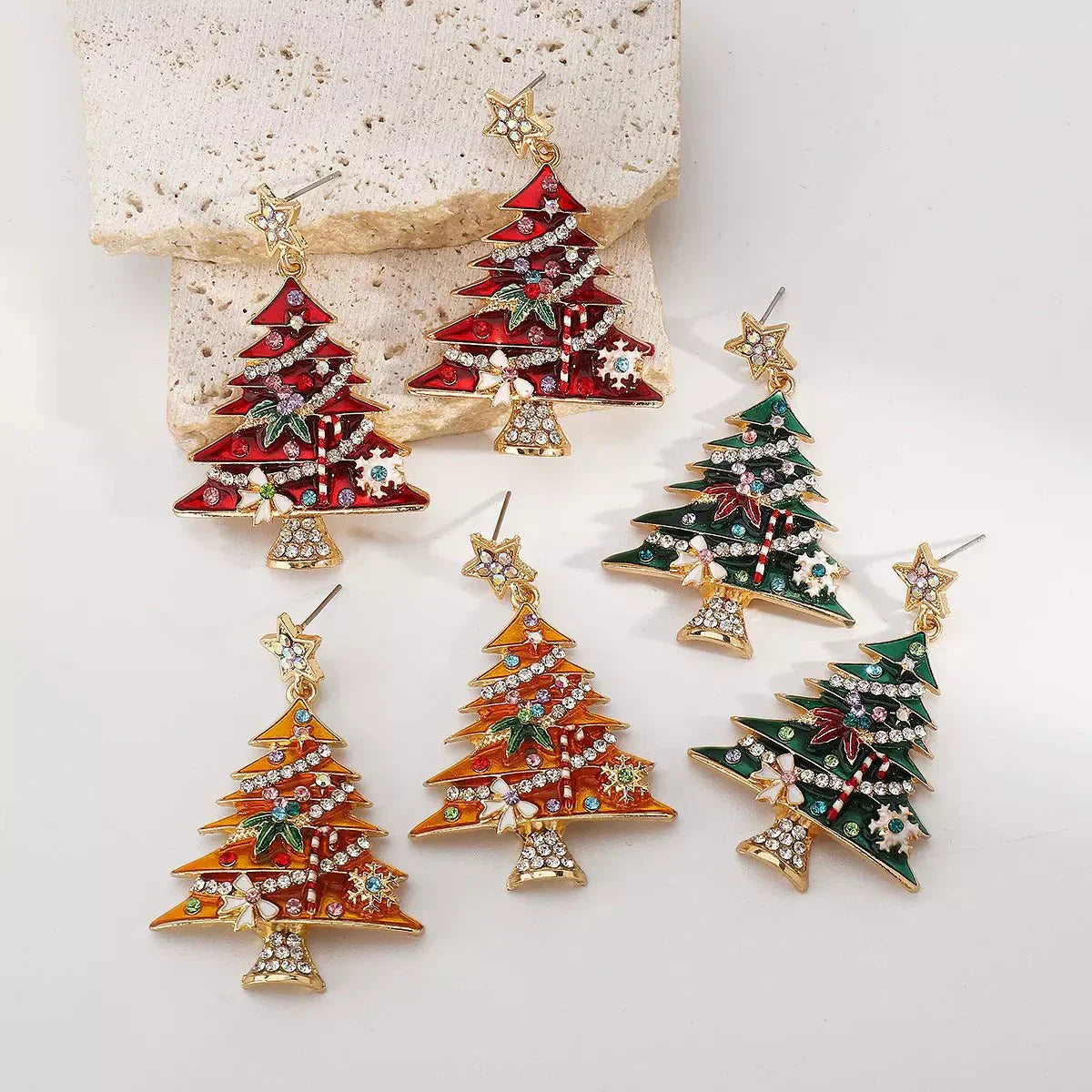 Festive Red Jingle Bell Dangle Earrings