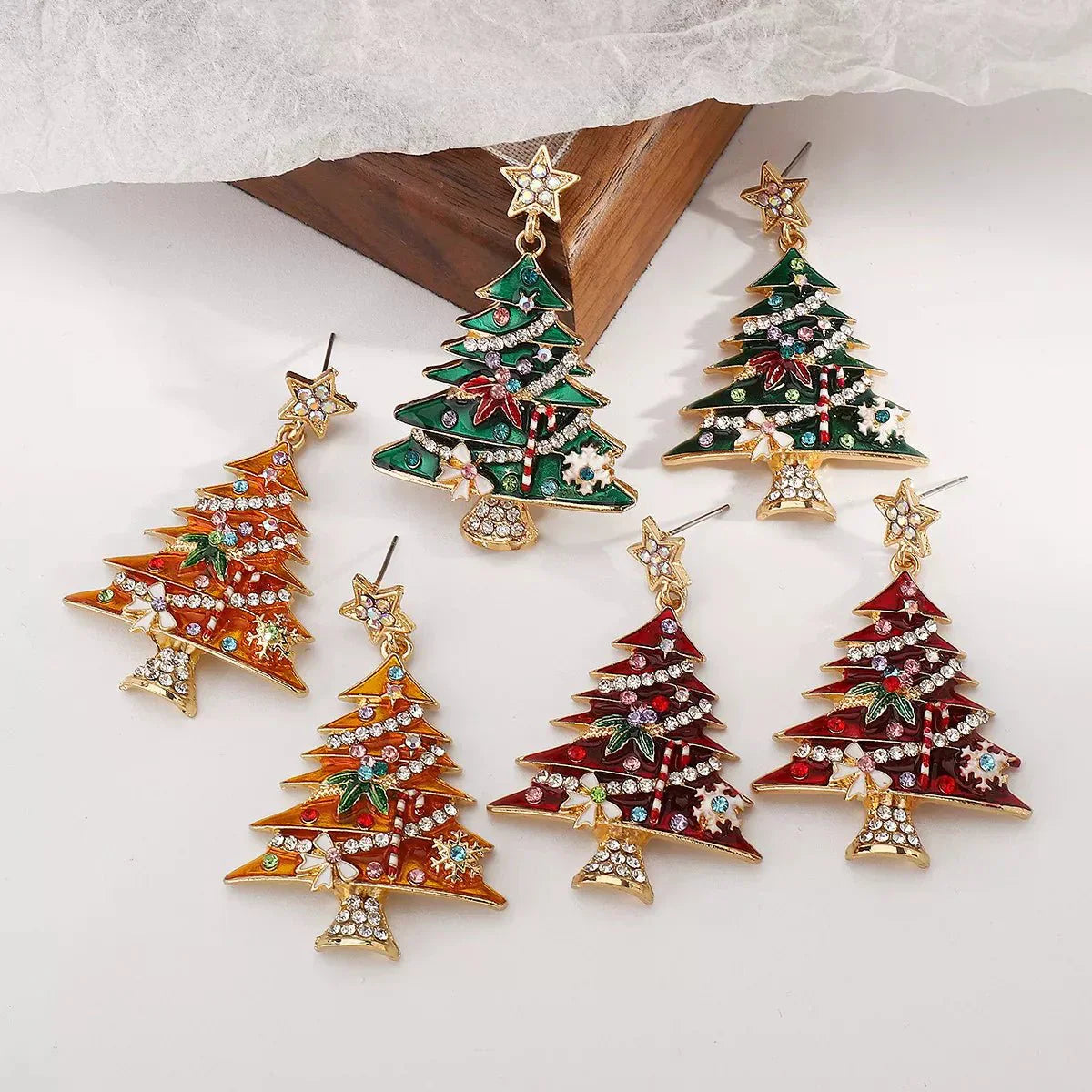 Festive Red Jingle Bell Dangle Earrings
