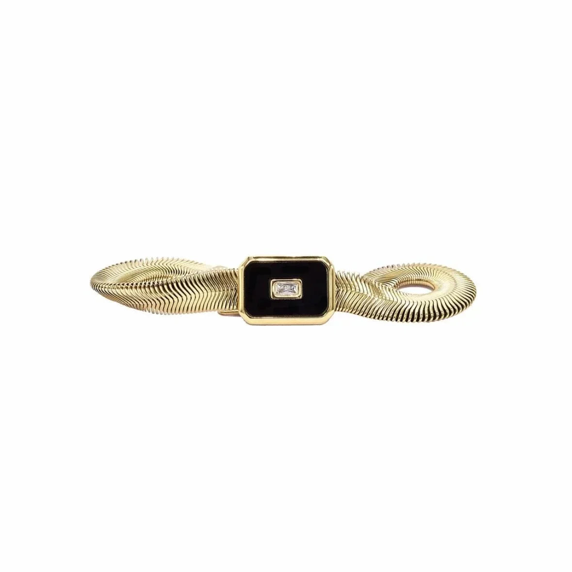 Edgy Link Pattern Cuff Bracelets