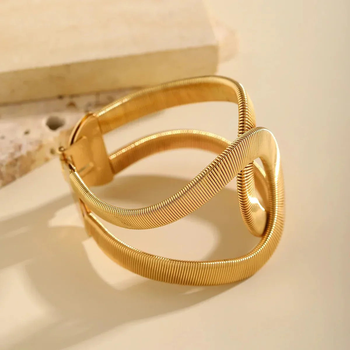 Edgy Spiral Cuff Bangle Jewelry