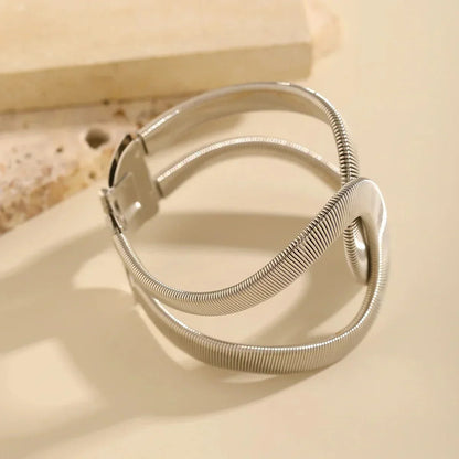 Edgy Spiral Cuff Bangle Jewelry