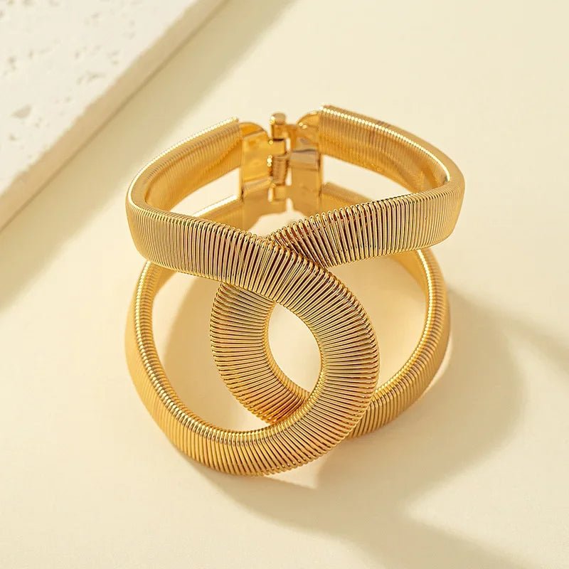Edgy Spiral Cuff Bangle Jewelry