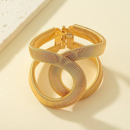Edgy Spiral Cuff Bangle Jewelry
