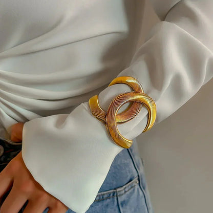 Edgy Spiral Cuff Bangle Jewelry