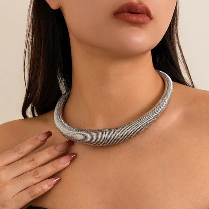 Trendy Bold Statement Choker Necklace