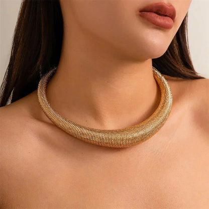 Trendy Bold Statement Choker Necklace