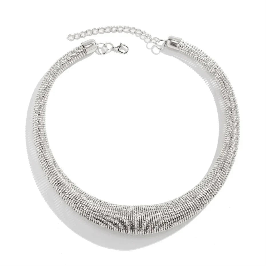 Trendy Bold Statement Choker Necklace