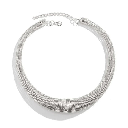 Trendy Bold Statement Choker Necklace