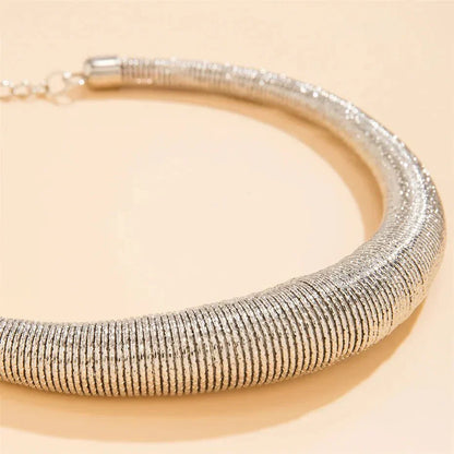 Trendy Bold Statement Choker Necklace