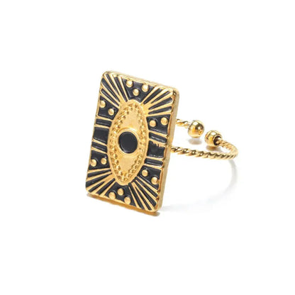 Trendy Protective Eye Heart Shaped Ring Set