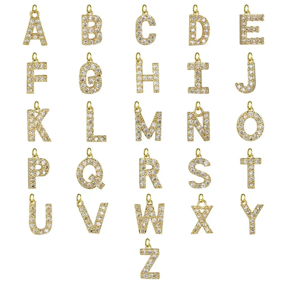 Luxurious Initial Pearl Beaded Charm Bracelet