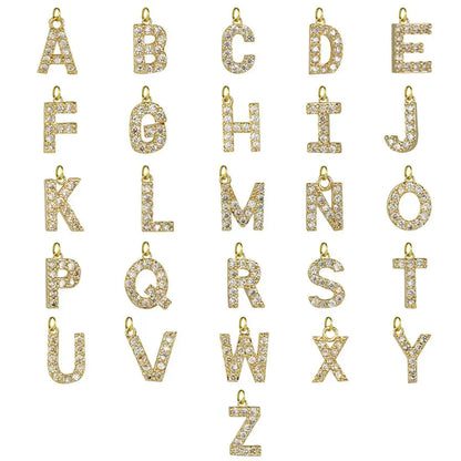 Luxurious Initial Pearl Beaded Charm Bracelet