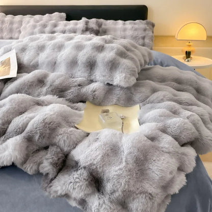 Soft Warm Fleece Bedding Comforter Set