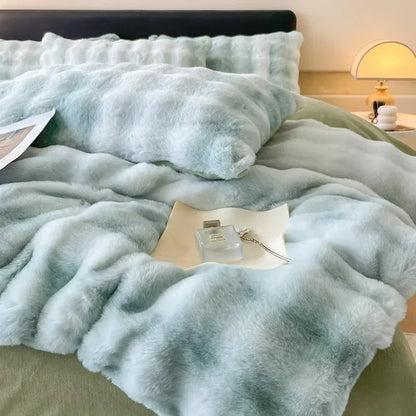 Soft Warm Fleece Bedding Comforter Set