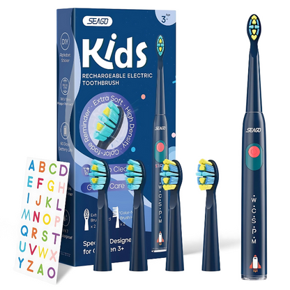 Colorful Childrens Electric Toothbrush with Timer - Luxicro