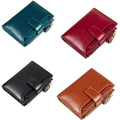 Slim Genuine Leather RFID Wallet for Men